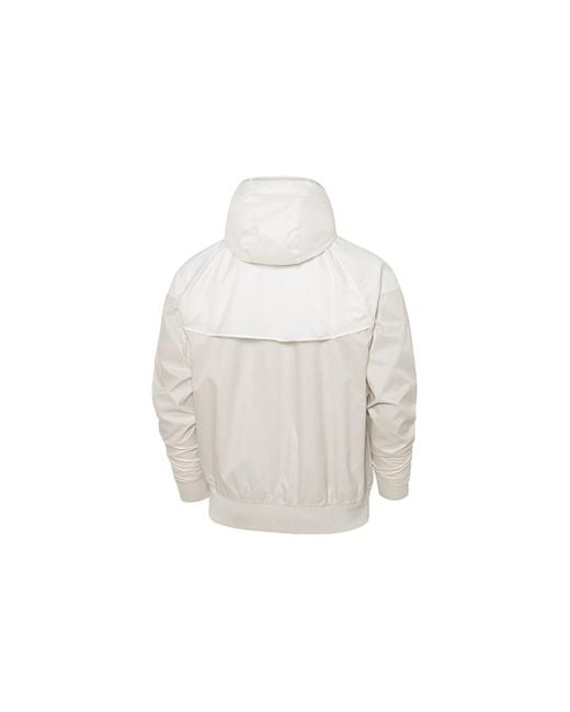 Nike White Sportswear Windrunner Hooded Jacket 'Light Orewood Sail' for men