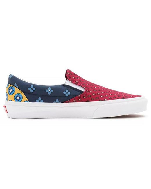 Vans Pink Slip-On Breathable Wear-Resistant Non-Slip Low Top Casual Skate Shoes for men