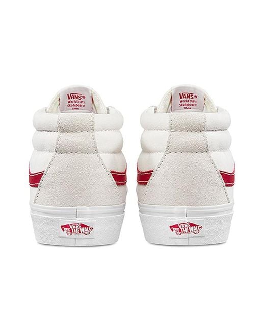 Vans White Sk8-Mid Stylish Lightweight Mid-Top Casual Skate Shoes for men