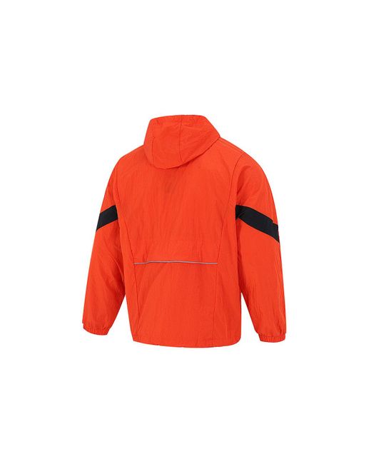 Adidas Red Athleisure Casual Sports Running Training Woven Hooded Jacket for men