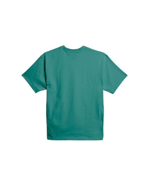 Adidas Green X Crossover Solid Color Round Neck Pullover Short Sleeve Couple Style for men