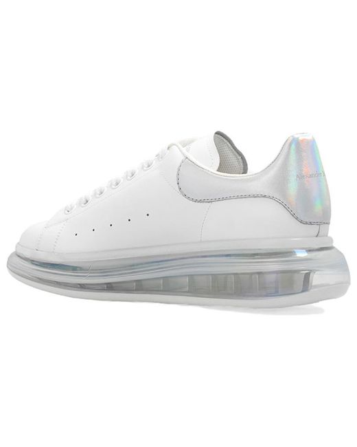 McQueen White Clear Sole Oversized Sneaker Pearl' for men
