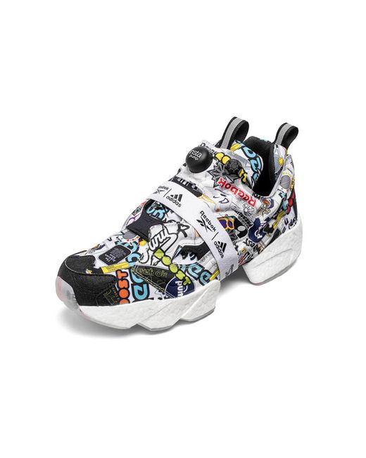 Reebok Blue Instapump Fury Boost 'Sticker City' for men