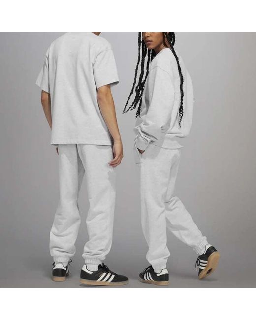 Adidas Gray X Pharrell Humanrace Logo Sweatpant 'Halo' for men