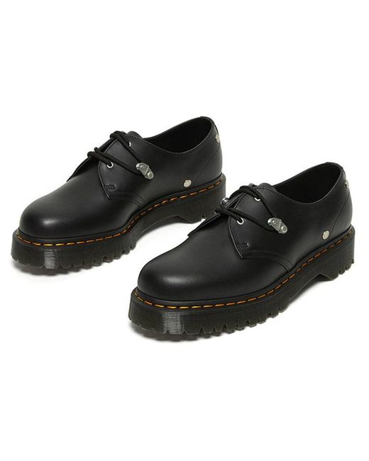 Dr. Martens Black 1461 Bex Stud Leather Shoes 'Carbon' for men