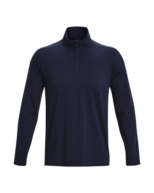 Under Armour Blue Meridian 1/4 Zip Long Sleeve Top 'Midnight' for men