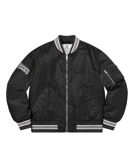 Supreme Black Second To None Ma-1 Jacket for men