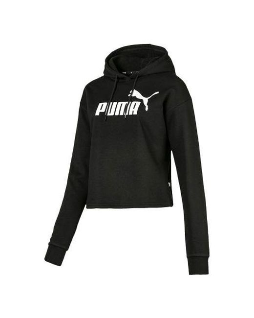 PUMA Elevated Essentials Cropped Hoodie Black Xl