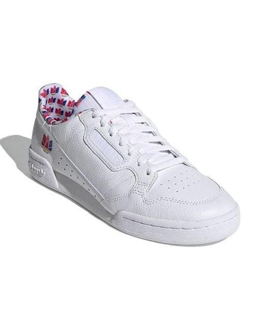 Adidas White Continental 80 'Colorful Trefoil' for men