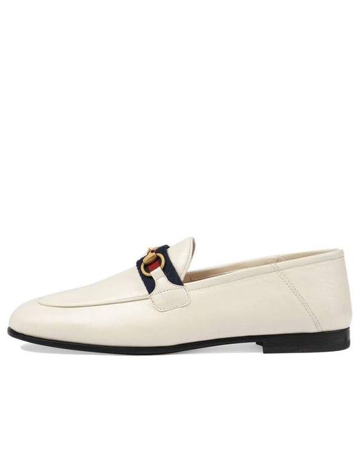 Gucci White Loafer With Web