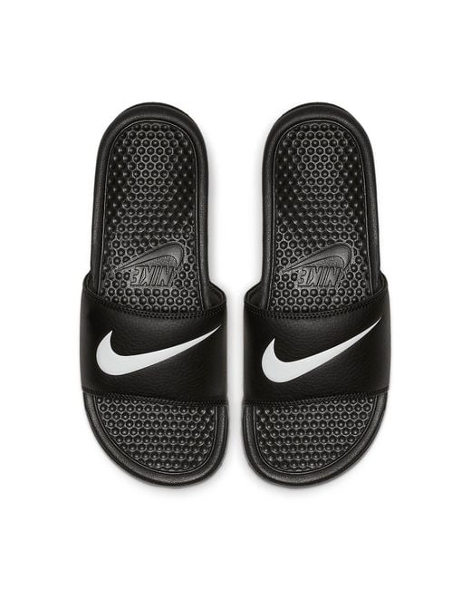 Nike Black (Wmns) Benassi Swoosh Fashion Slippers