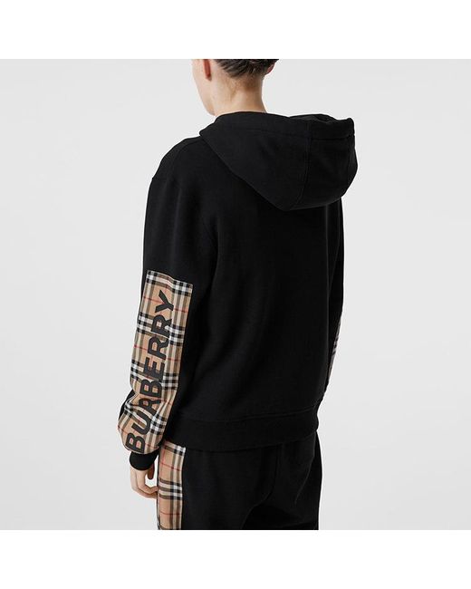 Burberry Black (Wmns) Retro Classic Plaid Cardigan Hoodie