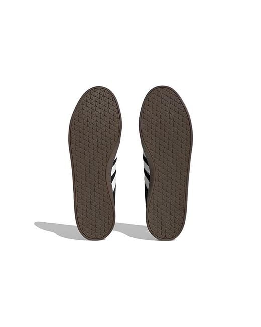 Adidas Black Vl Court Lifestyle Skate Shoes Gum' for men