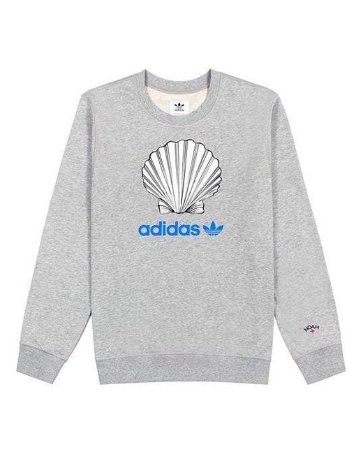Adidas Gray Originals X Noah Shell Logo Crewneck for men