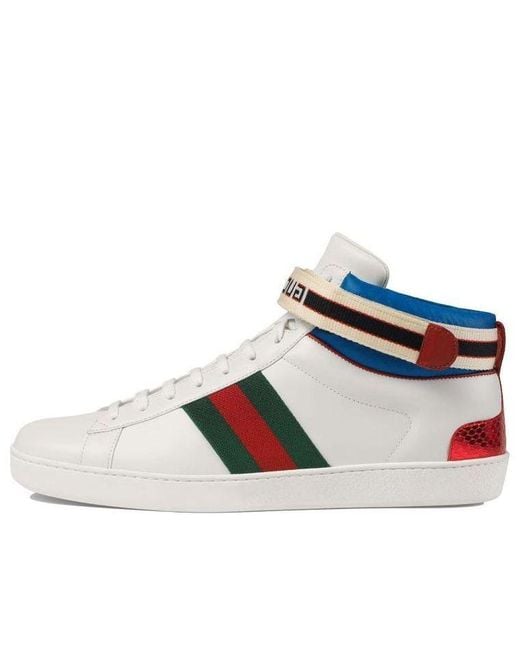 Gucci Blue Stripe Ace High Top for men
