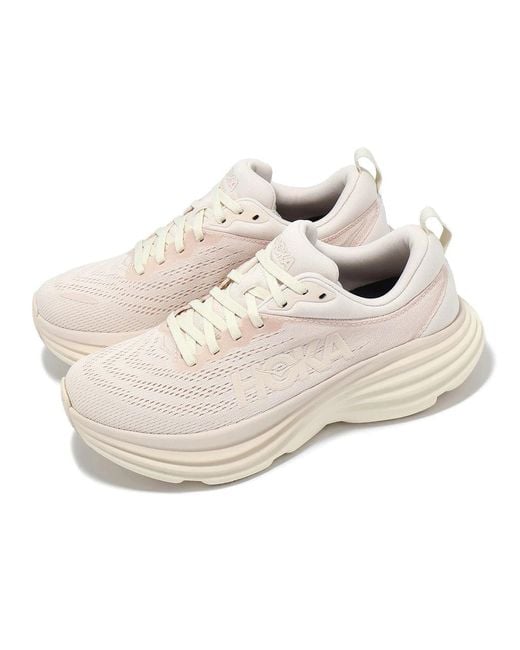 Hoka One One White (Wmns) Bondi 8 'Cosmic Pearl'