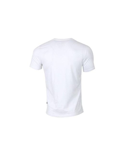 PUMA White Casual Sports Bronzing Logo Alphabet Printing Round Neck for men