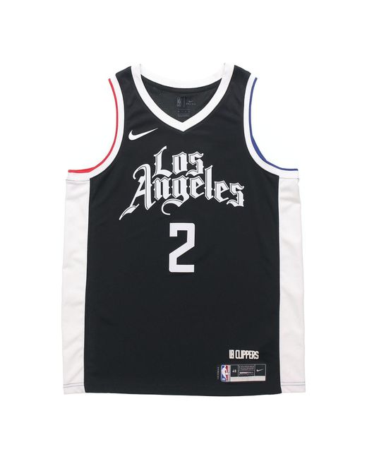 Nike Black Nba Sports Quick Dry Basketball Jersey/Vest Sw Fan Edition Los Angeles Clippers Leonard 2 for men