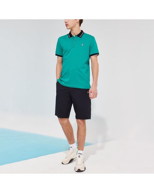 Fila Black Loose Breathable Casual Woven Shorts for men
