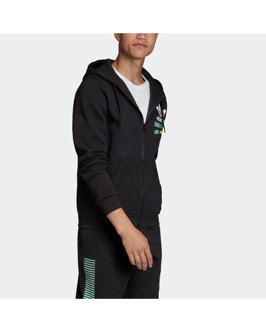 Adidas Blue New Originals 2019 Sports Jacket Graphic Track Top Gym for men