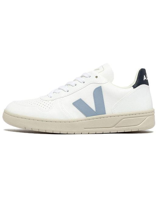 Veja White V-10 Lace-Up Steel Nautico'