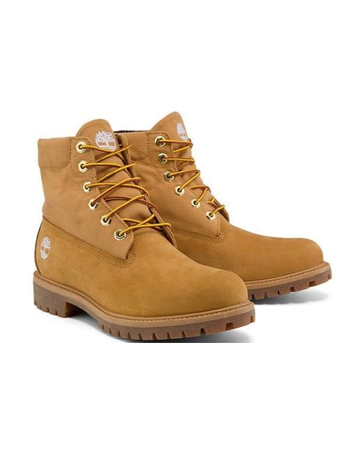 Timberland Brown Roll Top Boots Basic 'Wheat Camouflage' for men