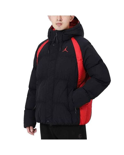 Nike Blue Contrasting Colors Printing Stay Warm Hooded Jacket for men