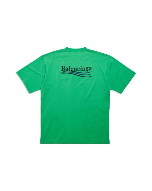 Balenciaga Green Political Campaign T-Shirt Large Fit for men
