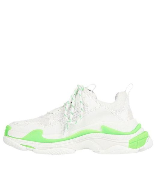 Balenciaga Triple S Daddy Shoes White/green | Lyst