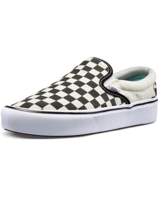 Vans White Slip-On Comfycush 'Checkerboard' for men