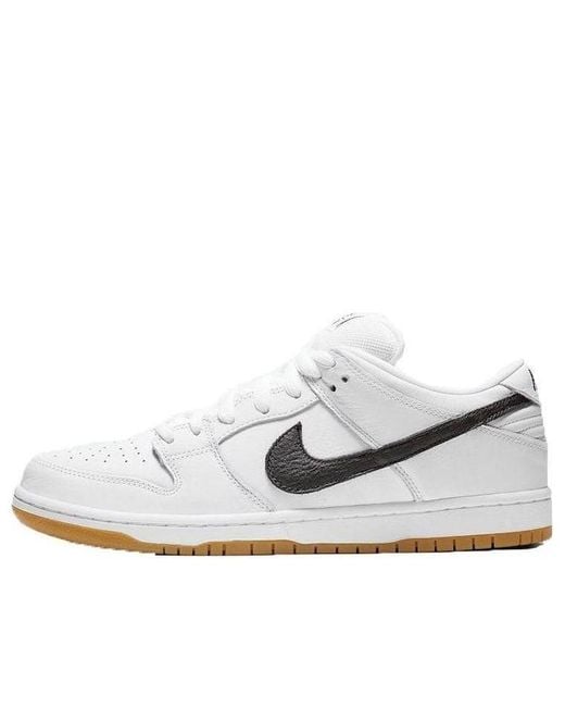 Nike White Dunk Low Pro Iso Sb Label' for men