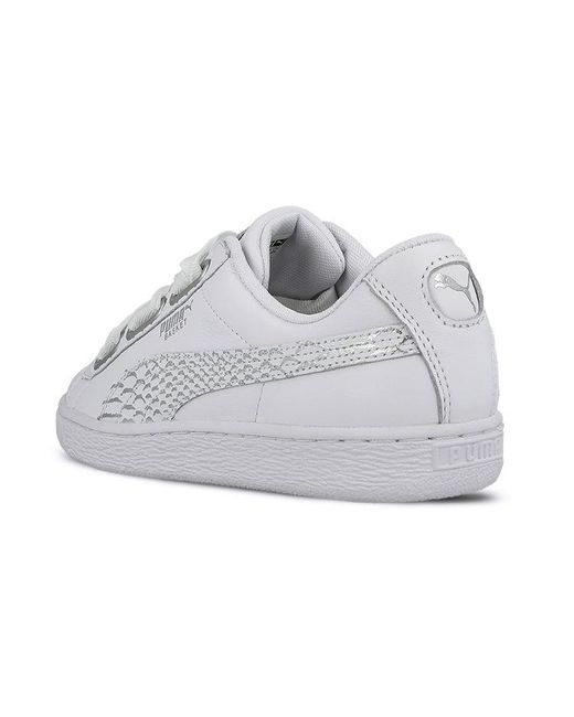 PUMA White (Wmns) Basket Heart Oceanaire Leisure Board Shoes