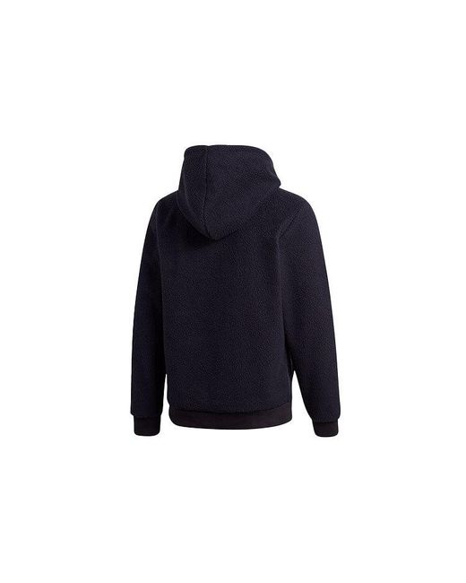 Adidas Blue Mh Wntr Bos H Embroidered Logo Solid Color Sports Fleece for men