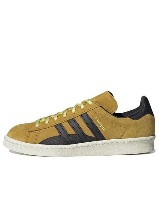 Adidas Brown Campus 80S Shoes 'Mustard' for men