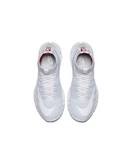 Nike White Free Flyknit Mercurial 'Triple' for men