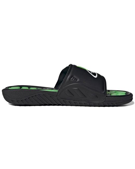 Adidas Blue Reptossage Slides Cozy Wear-Resistant Flat Heel Sports Slippers for men
