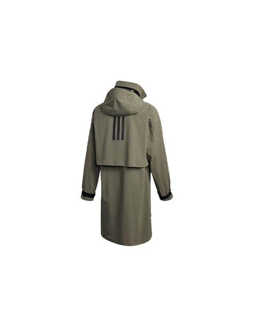 Adidas Green Casual Sports Windproof Stay Warm Hooded Jacket for men