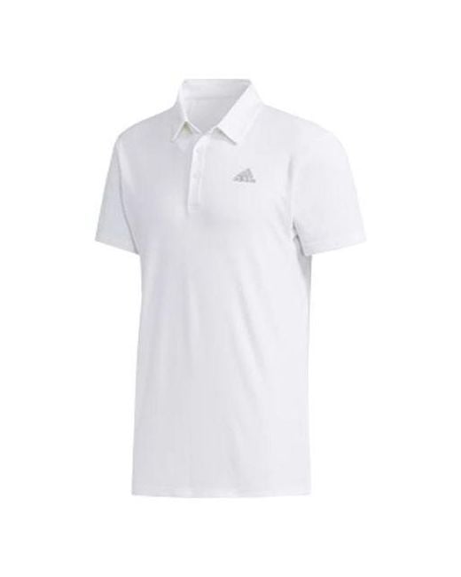 Adidas White Originals Casual Sports Short Sleeve Polo Shirt for men