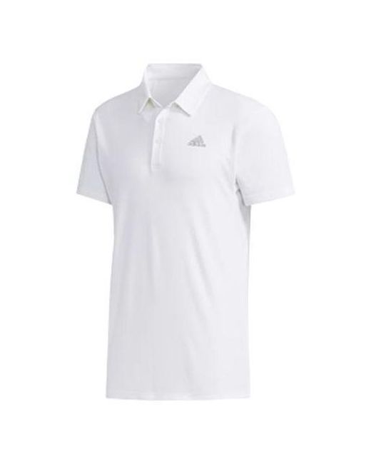 adidas Originas Casua Sports Short Seeve Poo Shirt White for Men | Lyst