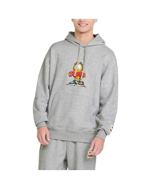 PUMA Gray X Garfield Hoodie for men