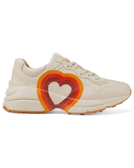 Gucci White (Wmns) Rhyton 'Interlocking G And Hearts'