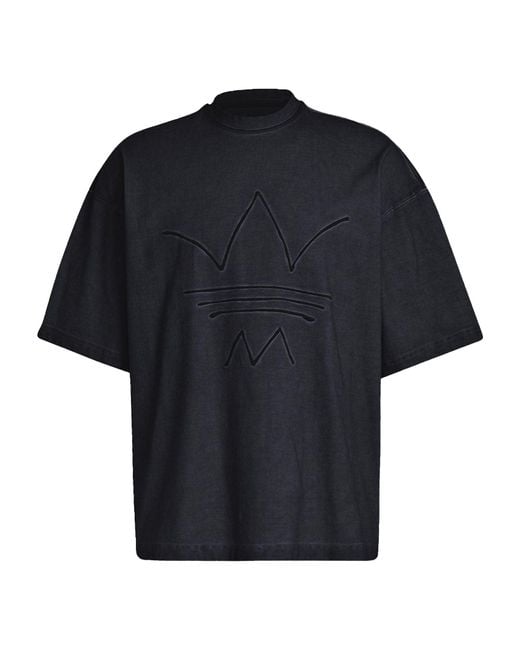 Adidas Black Originals Abstract Embroidered Short Sleeve for men