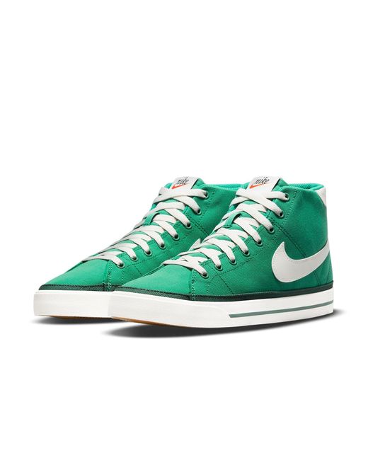 Nike Green Court Legacy Canvas Mid for men