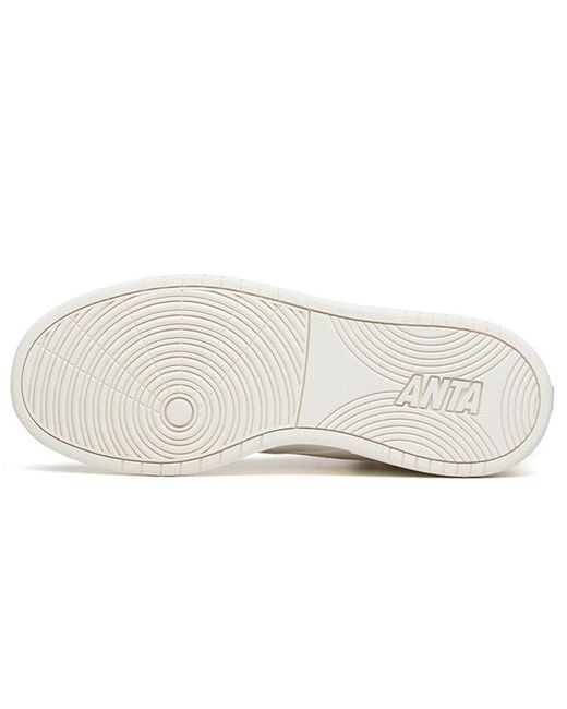 Anta White (Wmns) Skateboarding Series Sneakers High 'Ivory'