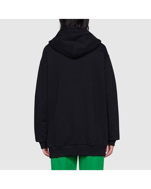 Gucci Black (Wmns) X Disney Joint Ss21 Cartoon Donald Duck Printed Hoodie For
