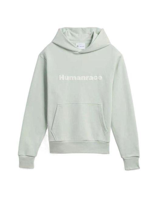 Adidas Gray X Pharrell Humanrace Logo Hoodie for men