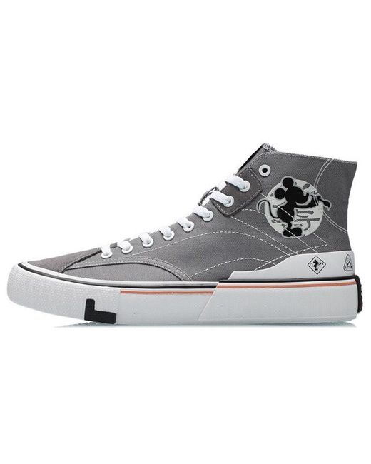 Li-ning Gray X Mickey Mouse Canvas Hi Shoes ' ' for men