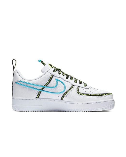 Nike Blue Air Force 1 '07 Premium 'Worldwide Pack for men