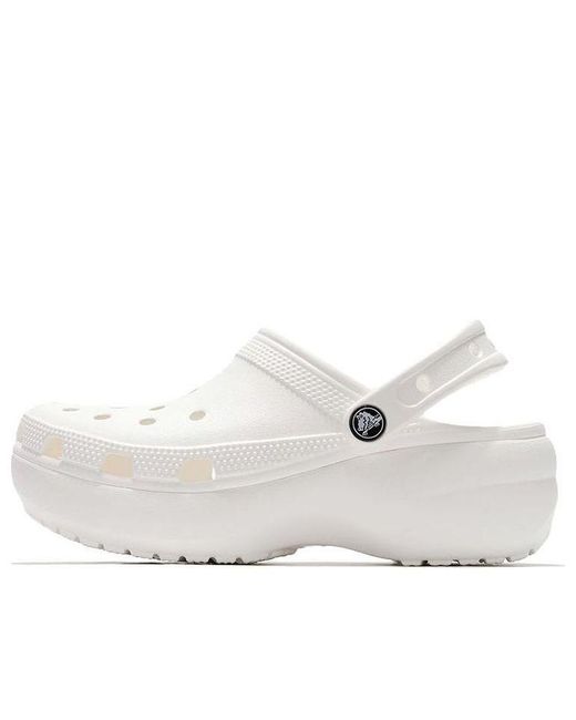 CROCSTM White (Wmns) Classic Clog Clouds Retro Beach Shoe