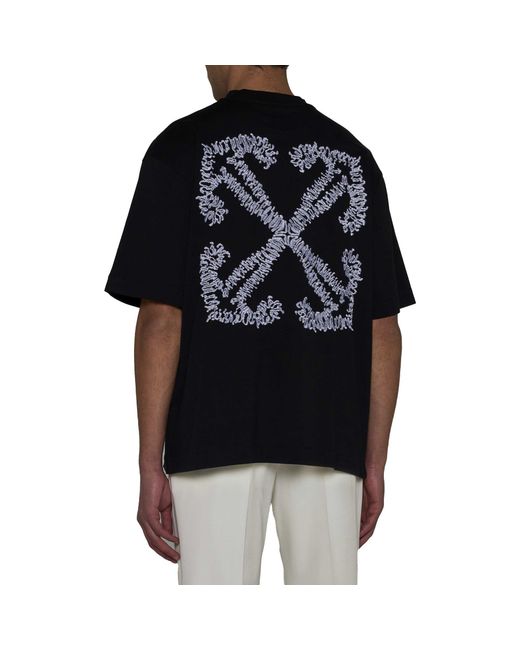 Off-White c/o Virgil Abloh Black Off- Tattoo Arrow Skate Short-Sleeve Tee ' ' for men